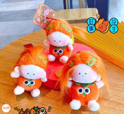 Móc khóa bé doll cam tóc dài