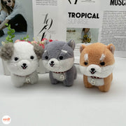 Móc khoá bông chó vòng cổ