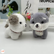 Móc khoá bông chó vòng cổ