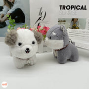 Móc khoá bông chó vòng cổ