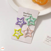 Vỉ kẹp mái ngôi sao sắc màu PO