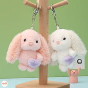 Móc kháo thỏ tai xù túi tim