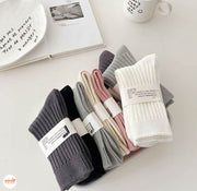 Vớ cổ nhăn màu trơn