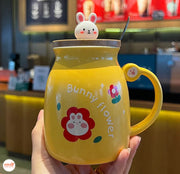 Ly cốc thỏ nắp gỗ