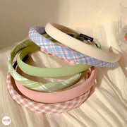 Cài tóc mấn xốp caro + trơn nhỏ