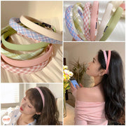 Cài tóc mấn xốp caro + trơn nhỏ