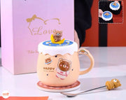 Ly cốc sứ gấu mây