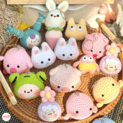 Móc khoá len đầu thú