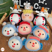 Móc khoá len đầu thú