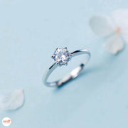 Nhẫn inox 1 hạt đá