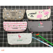 Ví bút hạc hồng canvas