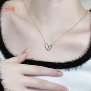 CDây chuyền trái tim khảm trai 0029