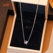 Dây chuyền 1 đá vuông đổi màu 0019 MY