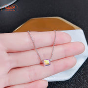 Dây chuyền 1 đá vuông đổi màu 0019 MY