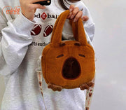 Túi đeo lông Capybara dây vải