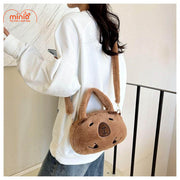 Túi đeo lông Capybara dây lông