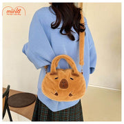 Túi đeo lông Capybara dây lông