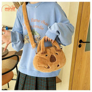 Túi đeo lông Capybara dây lông