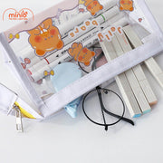 Túi đựng bút/mỹ phẩm tam giác trong