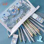 Túi đựng bút/mỹ phẩm tam giác trong