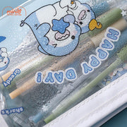 Túi đựng bút/mỹ phẩm tam giác trong