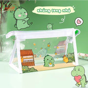 Túi đựng bút/mỹ phẩm tam giác trong