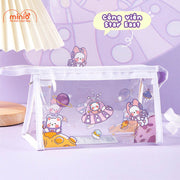 Túi đựng bút/mỹ phẩm tam giác trong