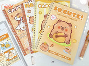 Sổ B5 lò xo bìa nhựa capybara