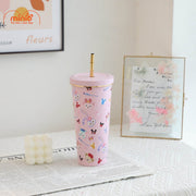 Ly giữ nhiệt cute viền đen 750ml