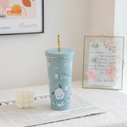 Ly giữ nhiệt cute viền đen 750ml