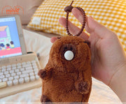 Móc khoá bông Capybara thổi bóng