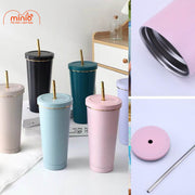 Ly giữ nhiệt trơn viền đen 750ml