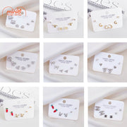 Set 3 đôi bông tai xi cao cấp 048090