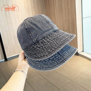 Nón jeans bucket dáng lưỡi trai