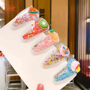 Set 2 kẹp mái charm nhũ