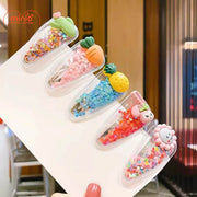 Set 2 kẹp mái charm nhũ