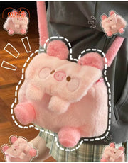 Túi đeo chéo Capybara hồng