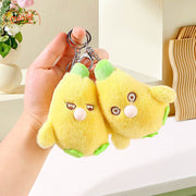 Móc khoá bông vịt quạo thổi bóng