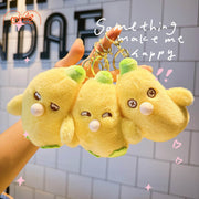 Móc khoá bông vịt quạo thổi bóng