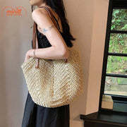 Túi cói miệng tim quai da Sp416