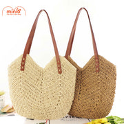 Túi cói miệng tim quai da Sp416