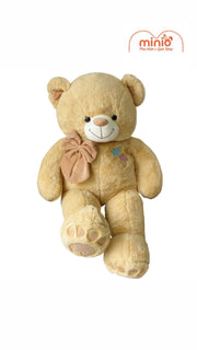 Gấu nơ thêu chân