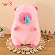 Capybara hồng rút mũi xanh