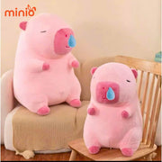 Capybara hồng rút mũi xanh