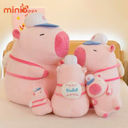 Capybara hồng đeo balo nhỡ