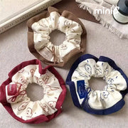 Scrunchies gấu viền nhung Alline