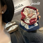 Scrunchies gấu viền nhung Alline