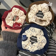 Scrunchies gấu viền nhung Alline