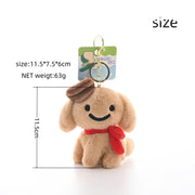 Móc khoá thơm cún đầu hoa len