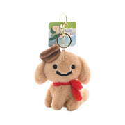 Móc khoá thơm cún đầu hoa len